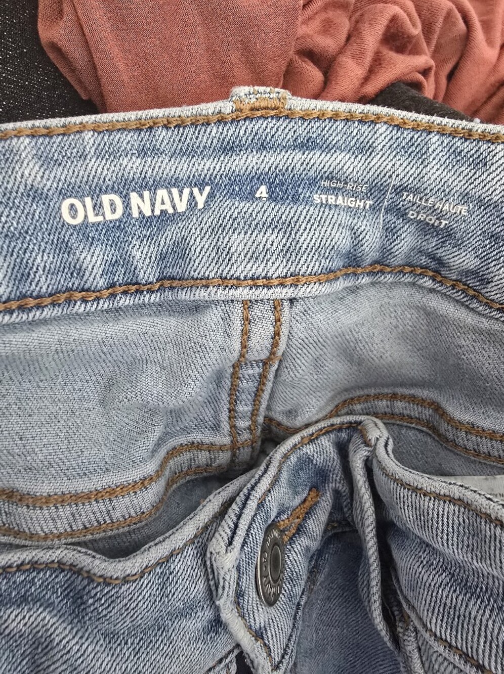 Light Wash High Rise Straight Jeans - Picture 3 of 3
